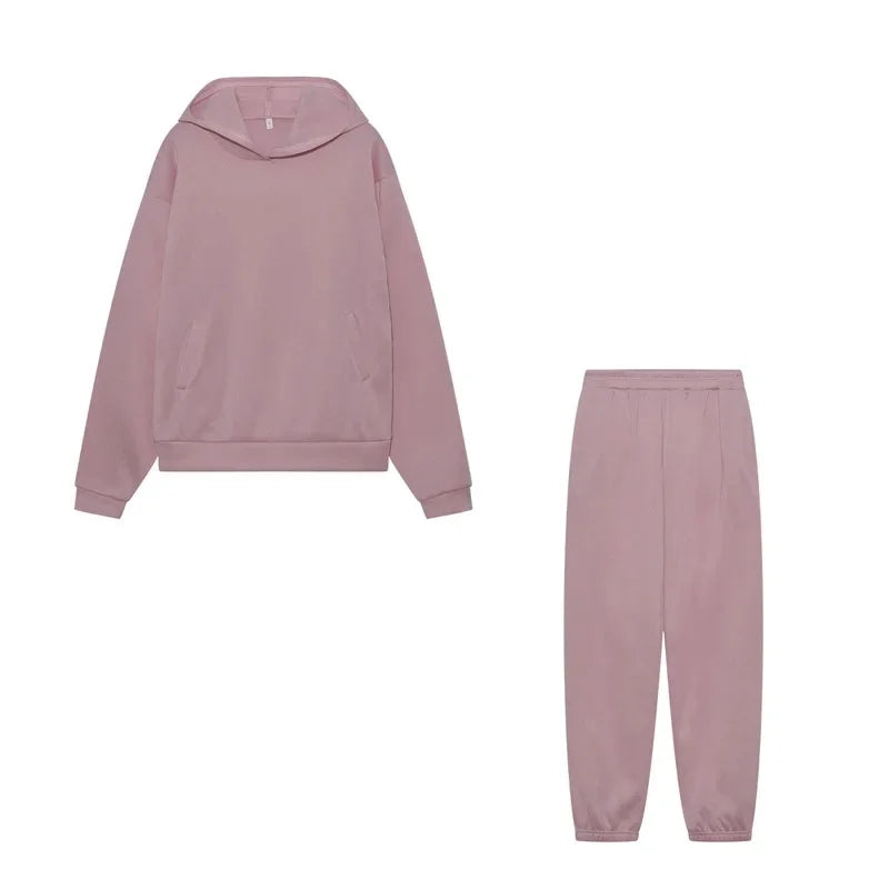 Plus Size Fashionable Long Sleeve Sweatshirt And Pants Set Autumn Winter Women's Casual Wear Two Piece Suit Comfortable plus ...