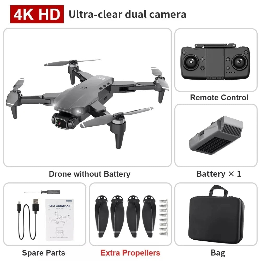 Drone L900 Pro 4K Professional 5G GPS HD Dual Camera Photography Brushless Foldable Quadcopter RC