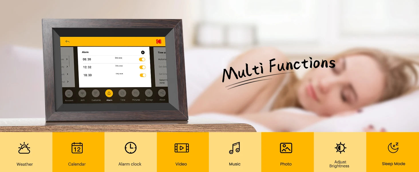 【1 Year Warranty】 Kodak 10 Inch Digital Picture Frame, 800*1280 HD Touch Screen with 32G Memory,Full Function Electronic Album