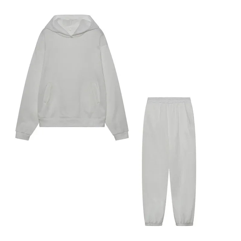 Plus Size Fashionable Long Sleeve Sweatshirt And Pants Set Autumn Winter Women's Casual Wear Two Piece Suit Comfortable plus ...