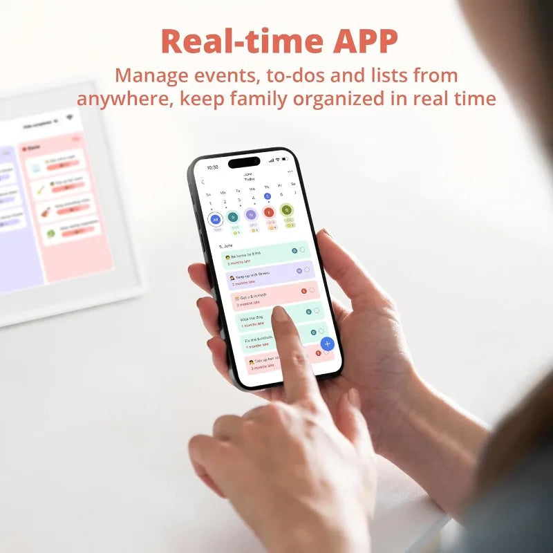 Digital Calendar Touch Screen 10 Inch, Electronic Calendar Chore Chart for Family Monthly/Weekly/Daily Planner, Smart Calendar f