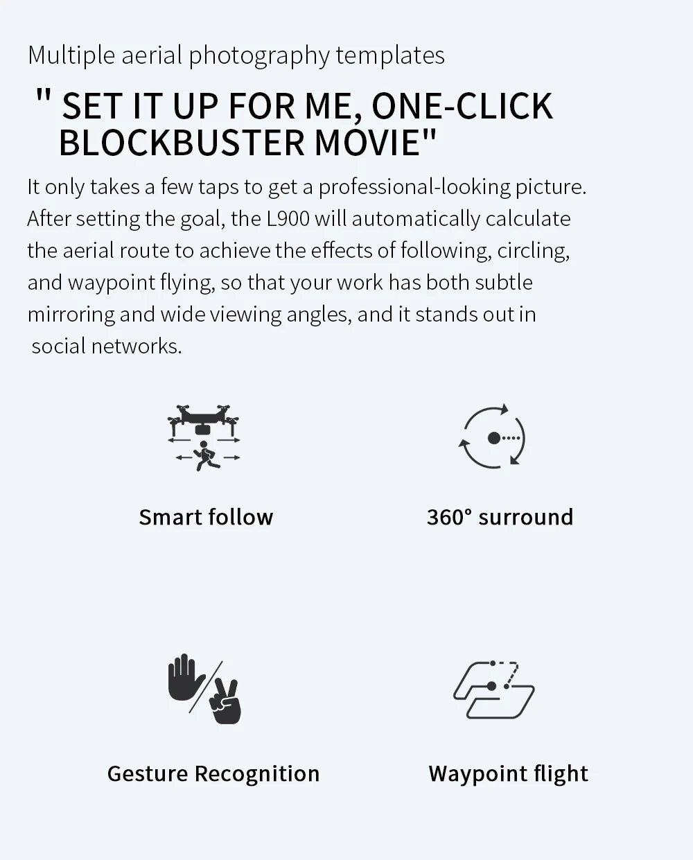Drone L900 Pro 4K Professional 5G GPS HD Dual Camera Photography Brushless Foldable Quadcopter RC