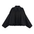 Women's Bomber Jackets Coats Fashion Turn-down Collar Long Sleeve Loose Coats Vintage Female Outerwear Chic Tops