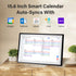 15.6-inch Home Smart Digital Calendar Touchscreen Interactive Display Home Schedule WiFi Sync and Digital Photo Frame
