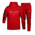 Autumn and Winter 2025 new Men's pullover hoodie and pants 2-piece set, outdoor hiking windproof and warm men's sportswear set