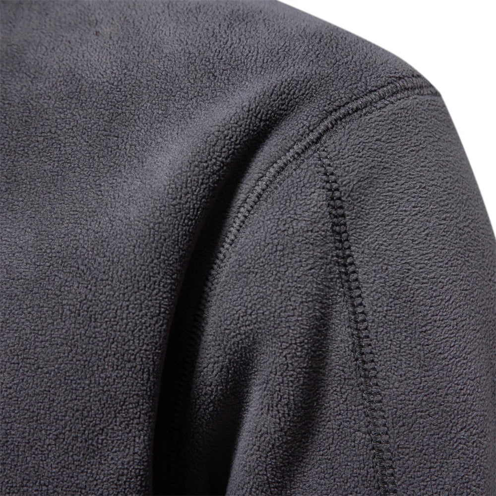 AIOPESON Brand Quality Thicken Warm Fleece Jacket for Men Zipper Neck Pullover Sweatshirt