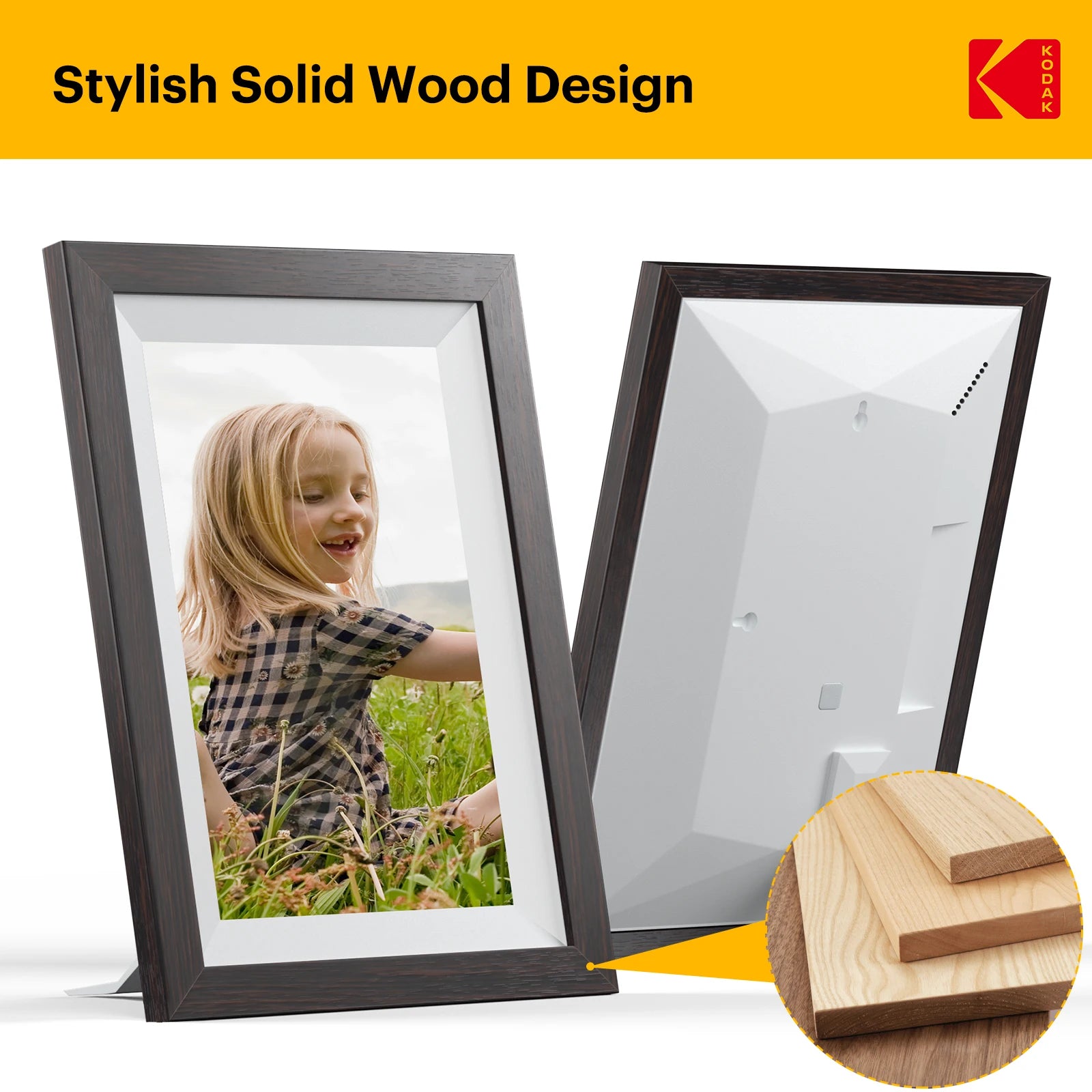 【1 Year Warranty】 Kodak 10 Inch Digital Picture Frame, 800*1280 HD Touch Screen with 32G Memory,Full Function Electronic Album