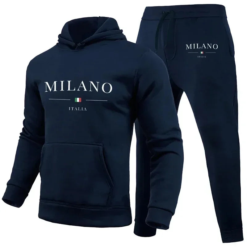 Two-piece Sets of Men's Autumn Hoodies, Sweatshirts, Sweatpants and Jogging Pants, Casual Streetwear, Men's Sportswear Sets