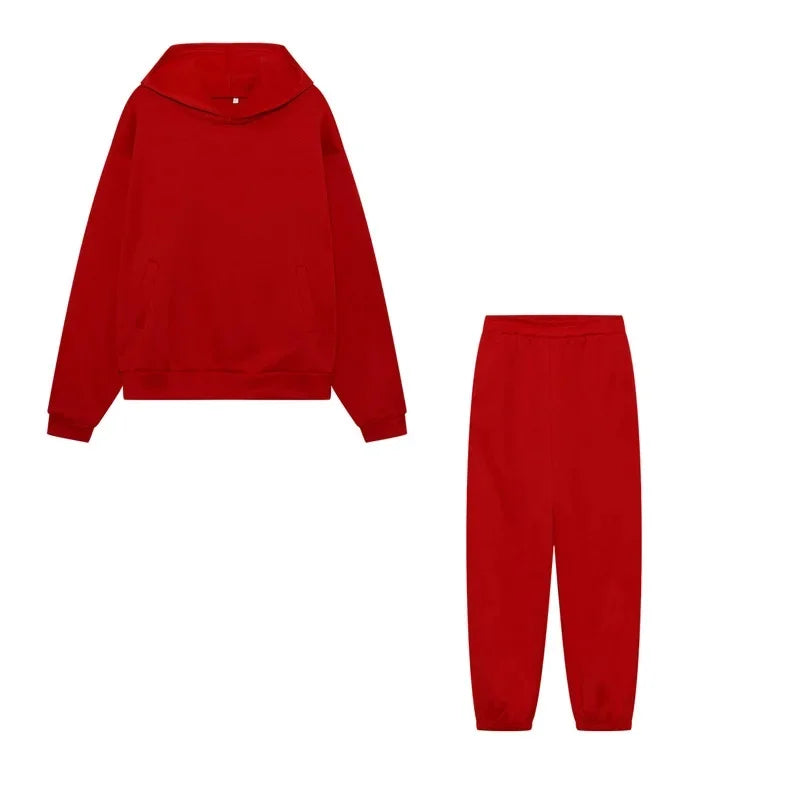 Plus Size Fashionable Long Sleeve Sweatshirt And Pants Set Autumn Winter Women's Casual Wear Two Piece Suit Comfortable plus ...