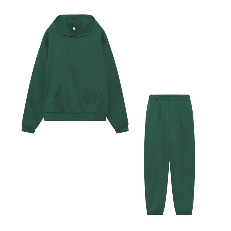 Plus Size Fashionable Long Sleeve Sweatshirt And Pants Set Autumn Winter Women's Casual Wear Two Piece Suit Comfortable plus ...