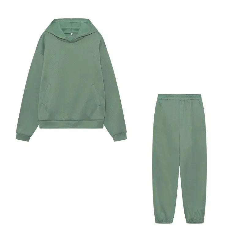 Plus Size Fashionable Long Sleeve Sweatshirt And Pants Set Autumn Winter Women's Casual Wear Two Piece Suit Comfortable plus ...