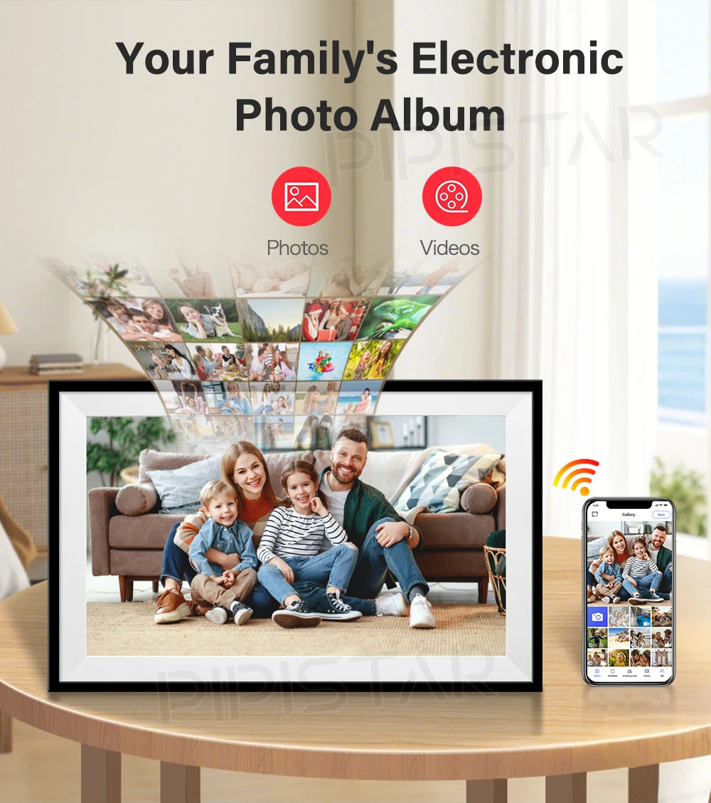 15.6-inch Home Smart Digital Calendar Touchscreen Interactive Display Home Schedule WiFi Sync and Digital Photo Frame