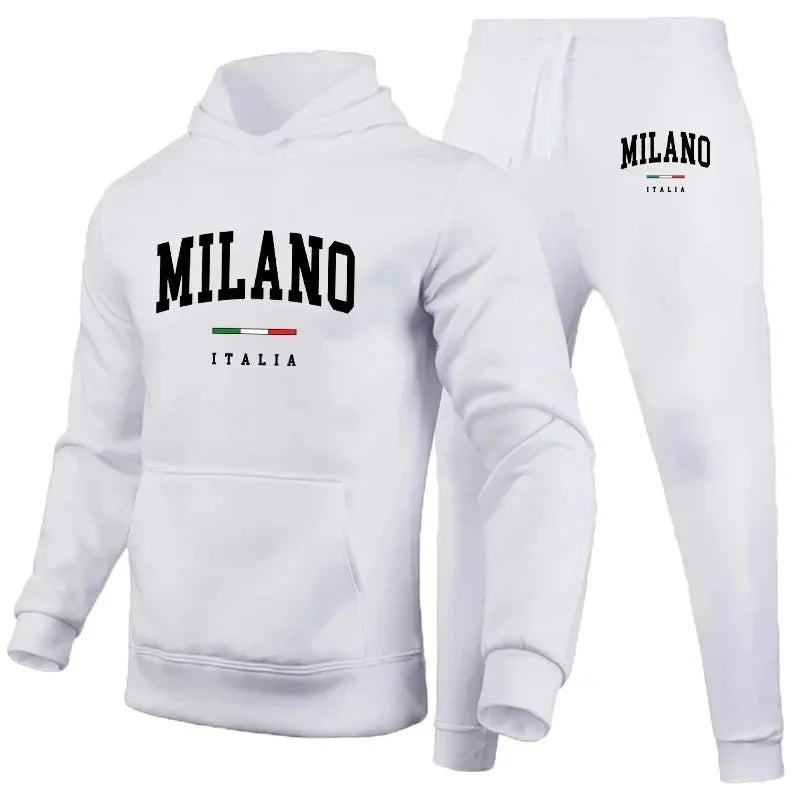 Two-piece Sets of Men's Autumn Hoodies, Sweatshirts, Sweatpants and Jogging Pants, Casual Streetwear, Men's Sportswear Sets