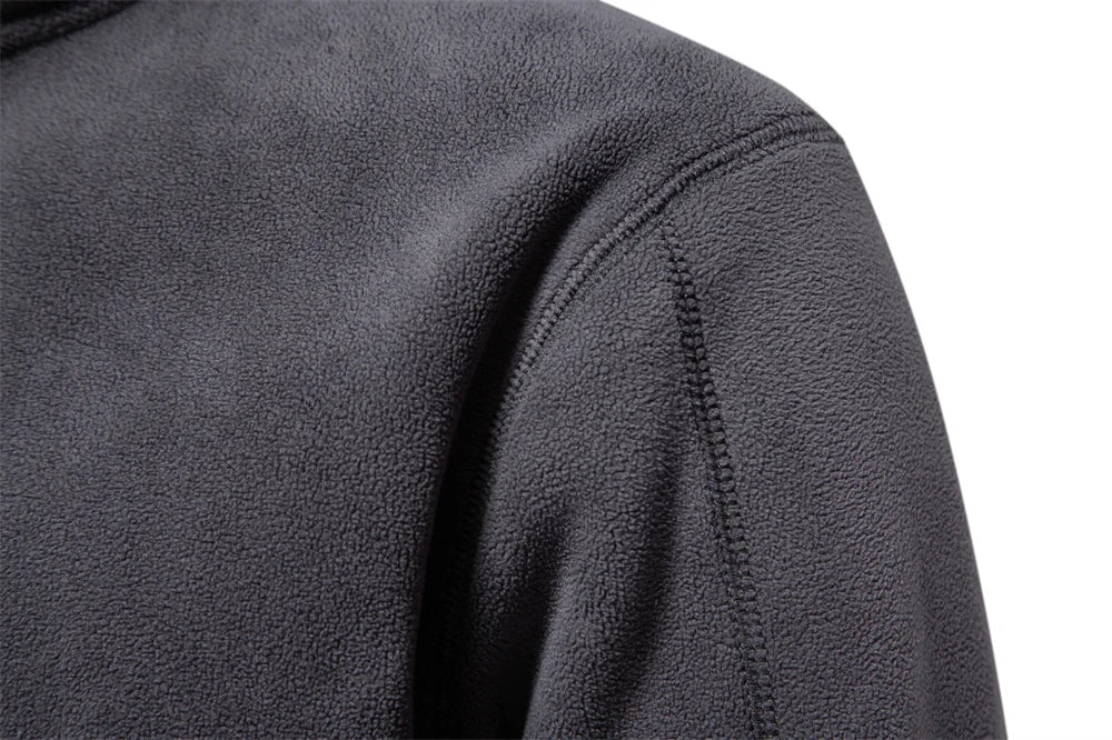 AIOPESON Brand Quality Thicken Warm Fleece Jacket for Men Zipper Neck Pullover Sweatshirt