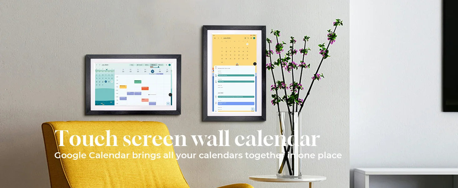15.6 Inch Changing Smart Display Canvas touchscreen Google Calendar&HomeHub&Assistant Smart TV Gift for Family Music Frame