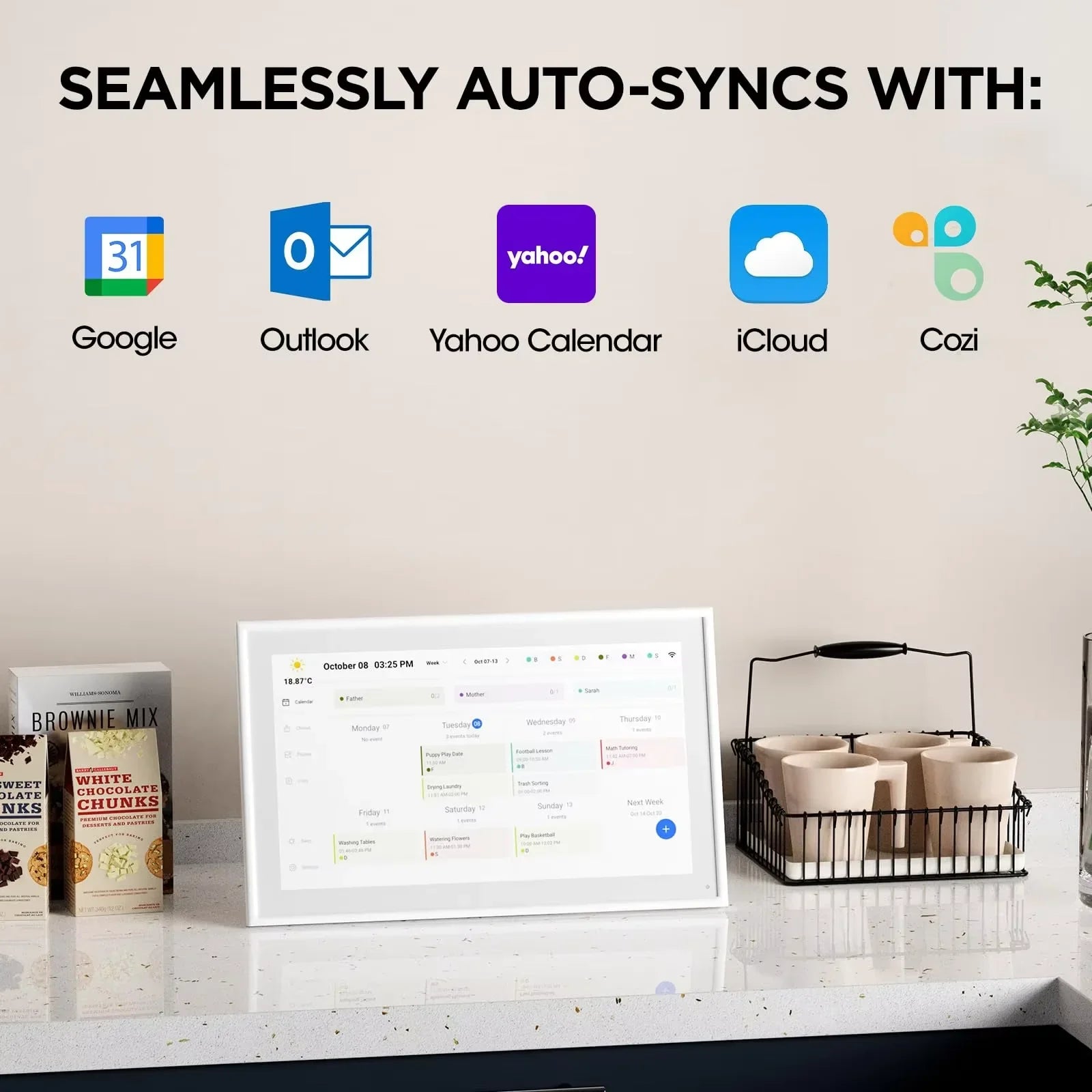 Hindetel digital Family Shared Calendar The Digital Wall Calendar Touch Screen Seamlessly Syncs And Editschedules