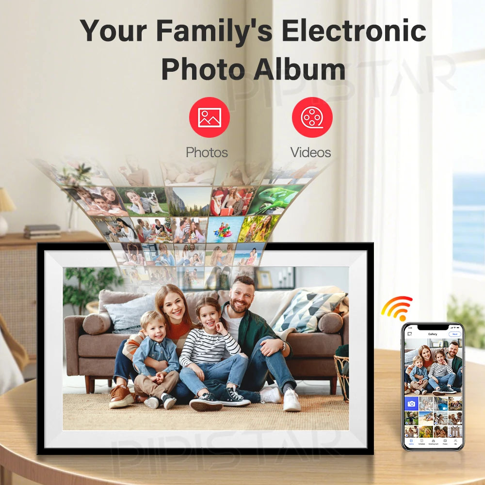 15.6-inch Home Smart Digital Calendar Touchscreen Interactive Display Home Schedule WiFi Sync and Digital Photo Frame