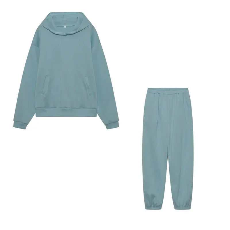 Plus Size Fashionable Long Sleeve Sweatshirt And Pants Set Autumn Winter Women's Casual Wear Two Piece Suit Comfortable plus ...