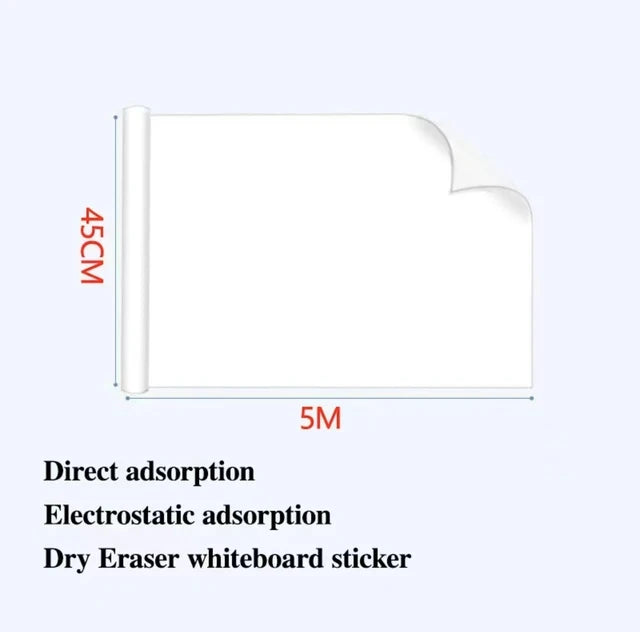 45CM Reusable Electrostatic Whiteboard For Walls