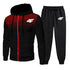 Men's Zip-up Hoodie Black Sweat Pants Fall & Winter