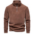 AIOPESON Brand Quality Thicken Warm Fleece Jacket for Men Zipper Neck Pullover Sweatshirt