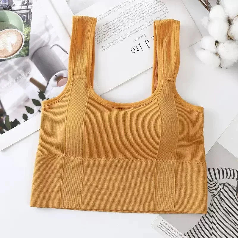 Sports Bra Anti-Sweat Fitness Top Women Seamless Yoga Bra Shockproof Crop Top Push Up Sport Bra Gym Workout Top