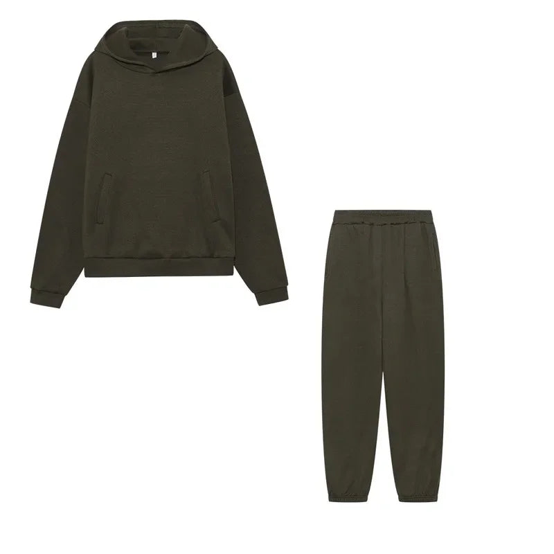 Plus Size Fashionable Long Sleeve Sweatshirt And Pants Set Autumn Winter Women's Casual Wear Two Piece Suit Comfortable plus ...