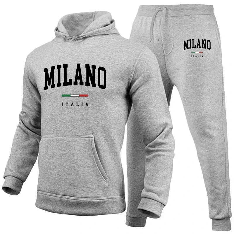 Two-piece Sets of Men's Autumn Hoodies, Sweatshirts, Sweatpants and Jogging Pants, Casual Streetwear, Men's Sportswear Sets