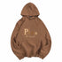 Letter Printed Hoodie – Unisex Couple’s Pullover