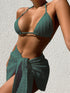 3-Piece Halter Neck Swimsuit Set – Sexy Backless Bikini with Mesh Skirt