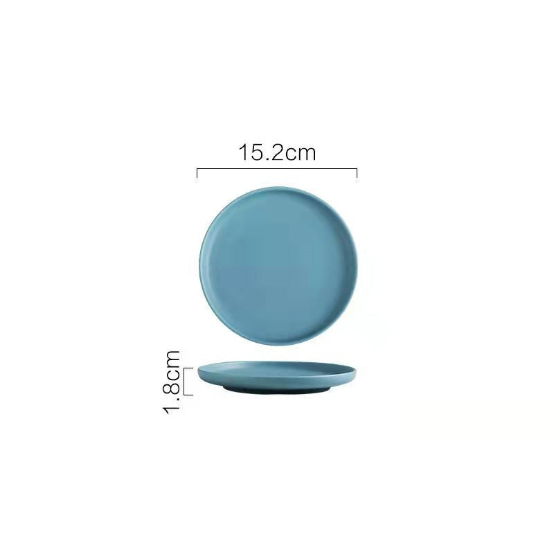 Nordic-Style Porcelain Tableware – Minimalist Solid Color Plates