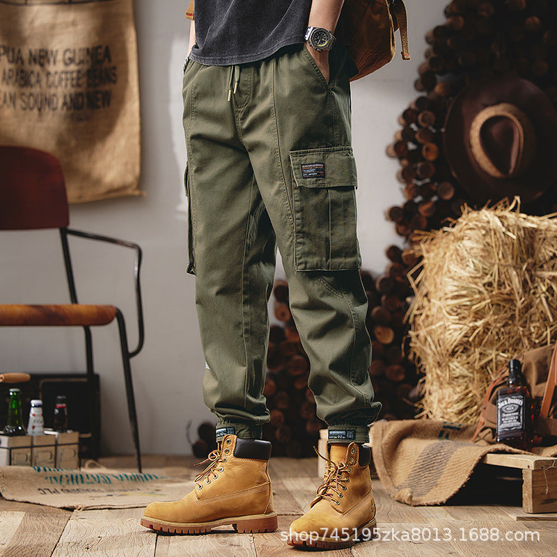 Loose Casual Cargo Pants with Velcro Straps