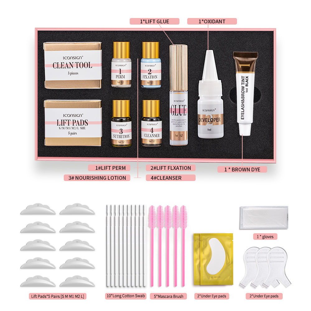 ICONSIGN Lash Lift &amp; Eyebrow Dye Tint Kit – Professional Brow Lamination & Lash Perm Set