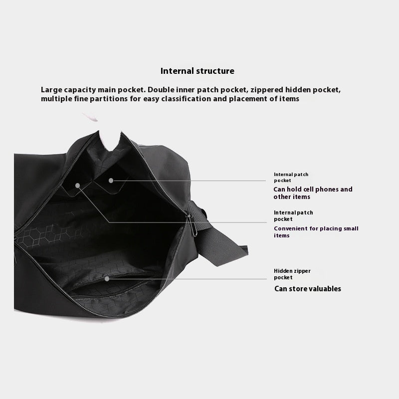 Men's Simple & Lightweight Water-Repellent Sports Shoulder Bag
