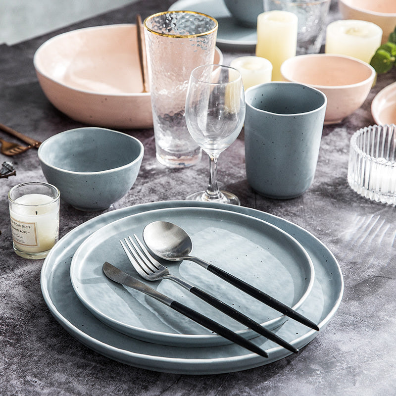 Matte Porcelain Tableware – Stylish Household Plates &amp; Bowls