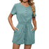 Spring And Summer Solid Color Short Sleeve Rompers