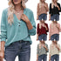 Women's Hooded V-Neck Drawstring Pullover Sweatshirt