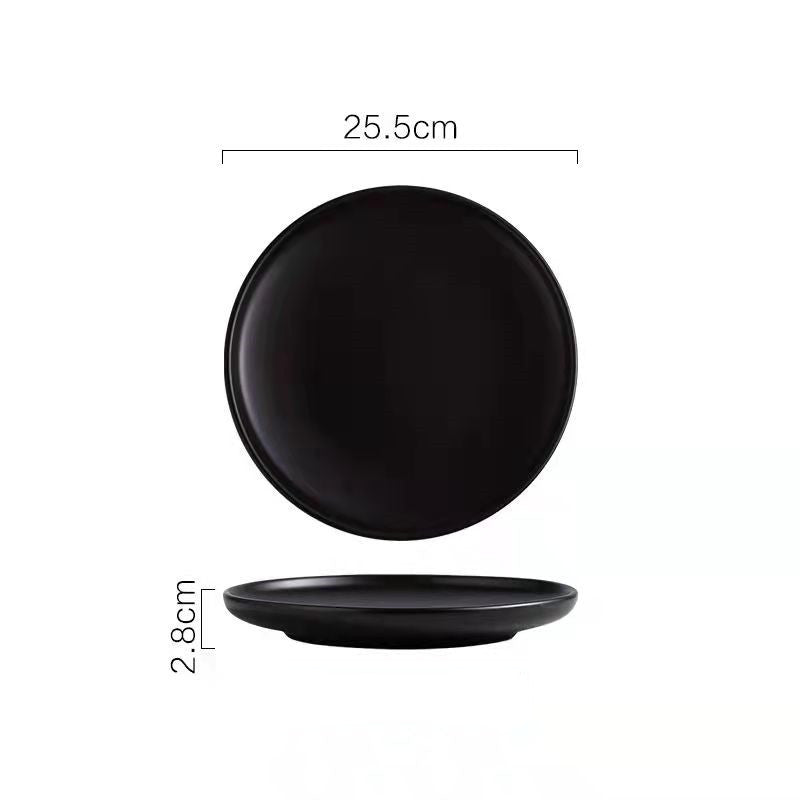 Nordic-Style Porcelain Tableware – Minimalist Solid Color Plates