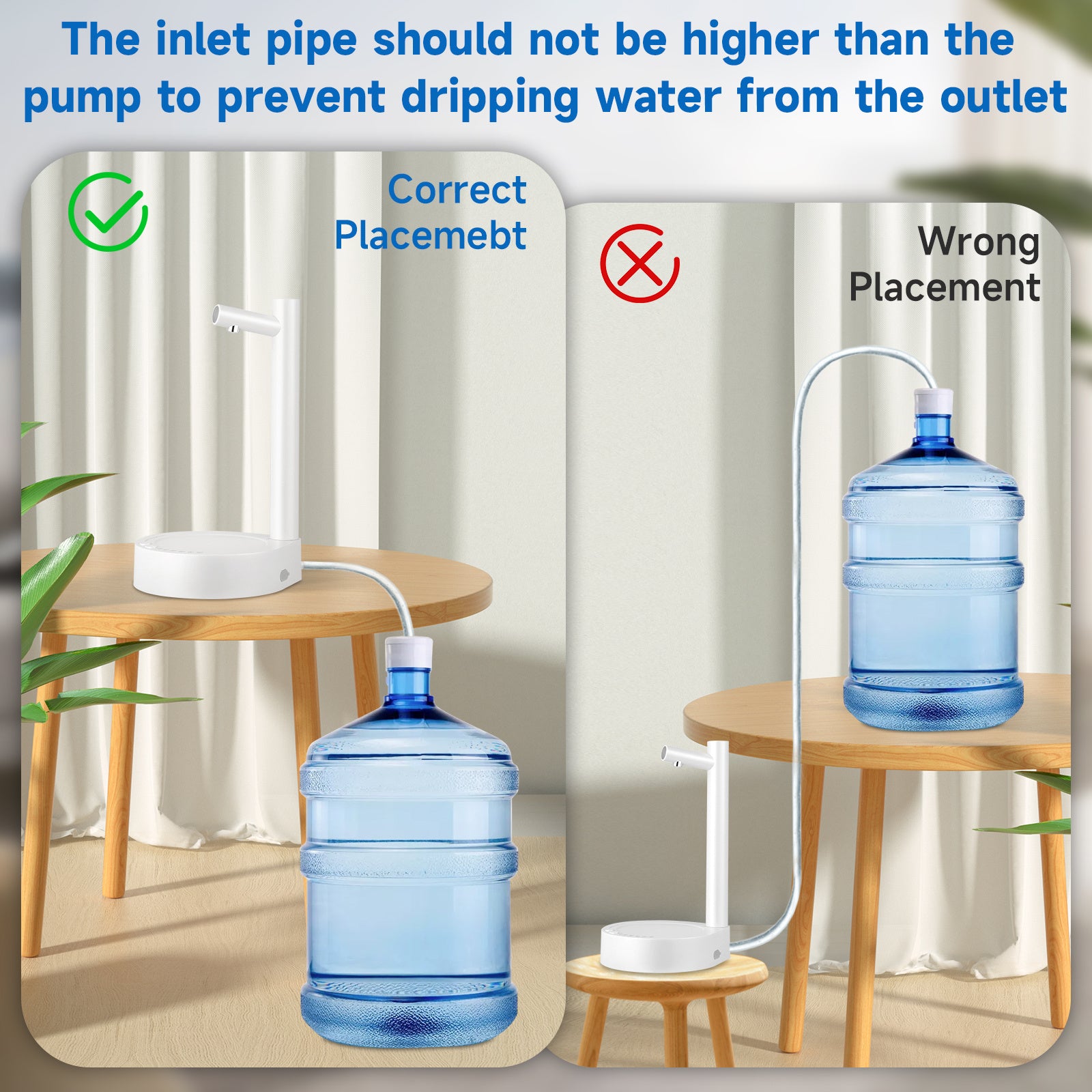 Smart Wireless Electric Desktop Water Pump – Adjustable & Portable Dispenser