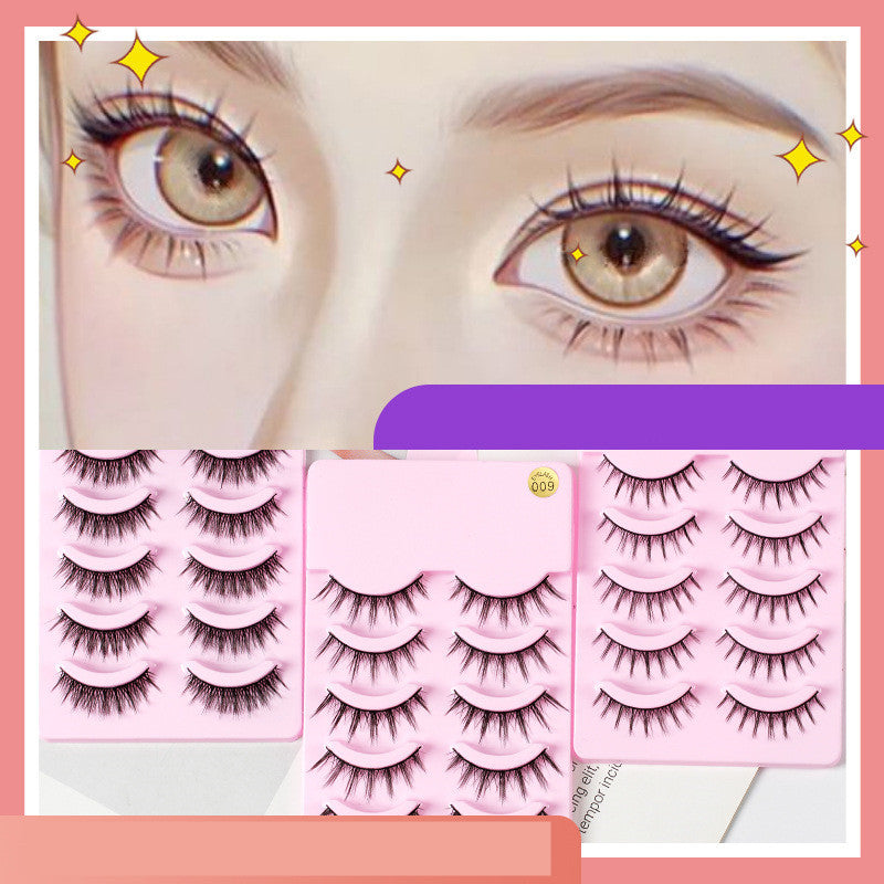 5 Pairs Manga Lashes – Anime Cosplay Natural Wispy False Eyelashes
