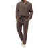 Solid Color Casual T-shirt Long Sleeve Shirt & Trousers Suit