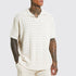 Men's Knitted Short-Sleeved Casual Shirt