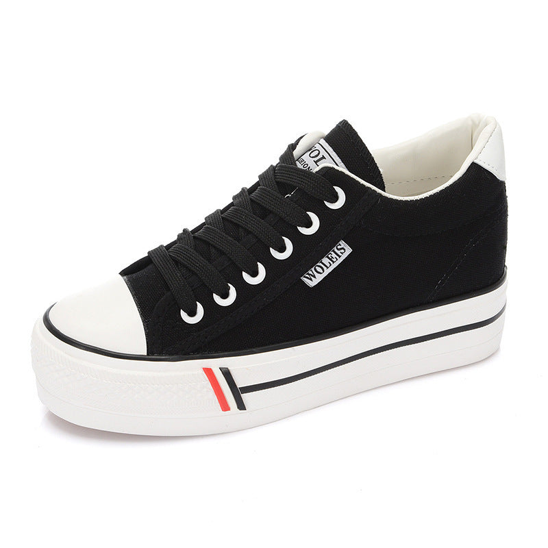 Canvas Shoes – Trifle Platform White Shoes for Women