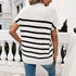 Spring & Summer Contrast Color Temperament Pullover Sweater