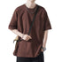 Autumn Men's Short-sleeved Loose Fit T-shirt Cotton Round Neck