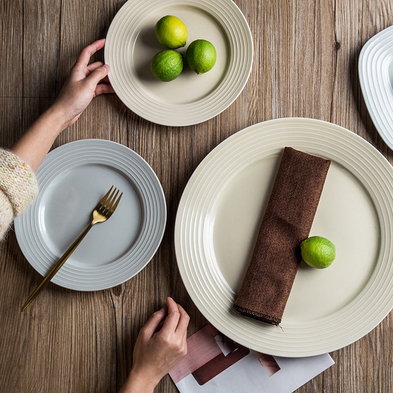 Creative Porcelain Western Dinner Plate – Elegant &amp; Modern