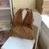 Portable Retro Hollow Knitted Woolen Yarn Bag Shoulder Tote Bag