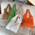 Portable Retro Hollow Knitted Woolen Yarn Bag Shoulder Tote Bag
