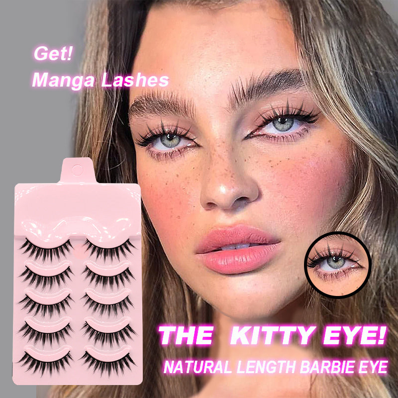5 Pairs Manga Lashes – Anime Cosplay Natural Wispy False Eyelashes