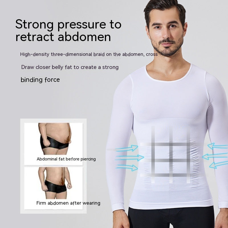 Men's Fashion Casual Body Shaping Long Sleeve Shirt
